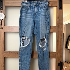 American Eagle Outfitters Distressed Light Blue Skinny Jeans